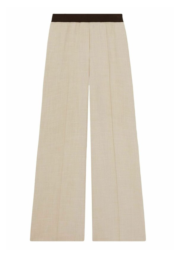 REGULAR FIT - WIDE-LEG ELASTICATED WAIST - Stoffhose - neutral