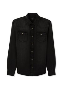 CON BOTTONI A PRESSIONE - Camicia - nero denim