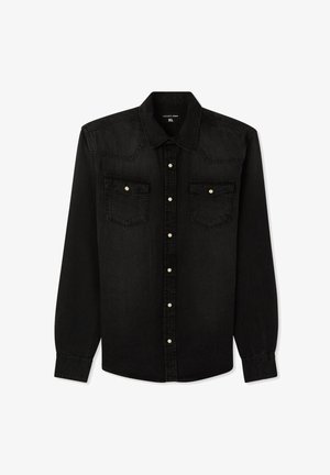 Terranova CON BOTTONI A PRESSIONE - Camicia - nero denim