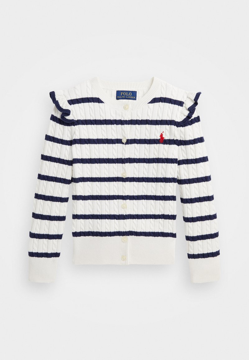 Polo Ralph Lauren NOVELTY CARDIGAN - Kardigan - deckwash white/newport navy