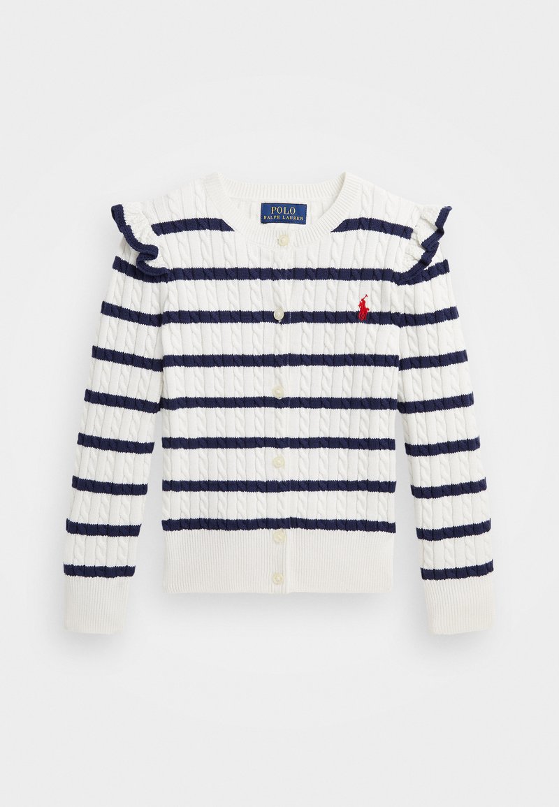 Polo Ralph Lauren - NOVELTY CARDIGAN - Chaqueta de punto - deckwash white/newport navy, Ampliar