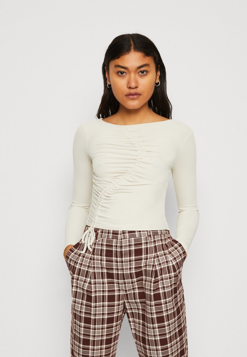BDG Urban Outfitters ROUCHED Langarmshirt stone/weiß Zalando.ch