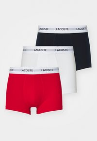 Lacoste UNDERWEAR TRUNK 3 PACK - Boxers - bleu marine/blanc/rouge/bleu marine - ZALANDO.FR