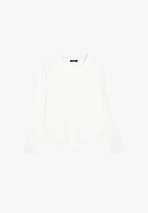 Massimo Dutti LONG SLEEVE WITH SEAM DETAIL - Långärmad tröja - white