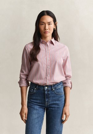 GANT, GANT REGULAR FIT STRIPED CLASSIC POPLIN SHIRT - Chemisier - deep grape wine