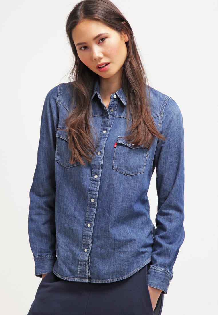 Levi S Classic Fit Chemisier San Francisco Denim Bleu Zalando Fr