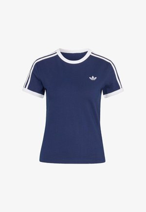 adidas Originals, 3S TEE SLIM - T-shirts print - night indigo white