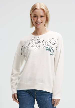 FLAUSCH MIT WORDING PRINT - Sweatshirt - ivory
