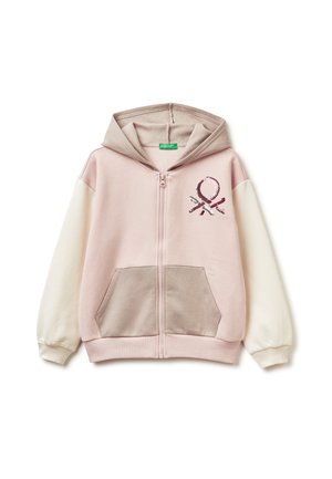 SEQUINS  - Felpa con zip - pink beige