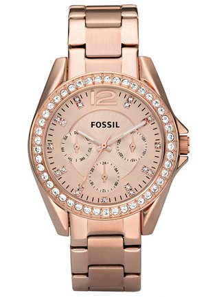 Fossil RILEY - Óra - rosegold-coloured