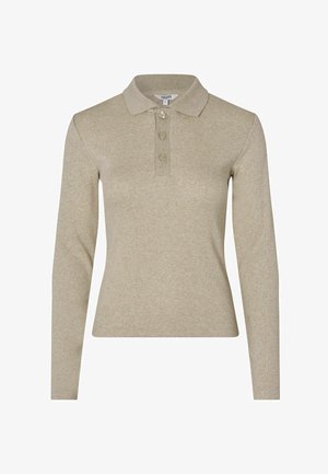 mbyM POLARANI LS - Poloshirt - earth melange