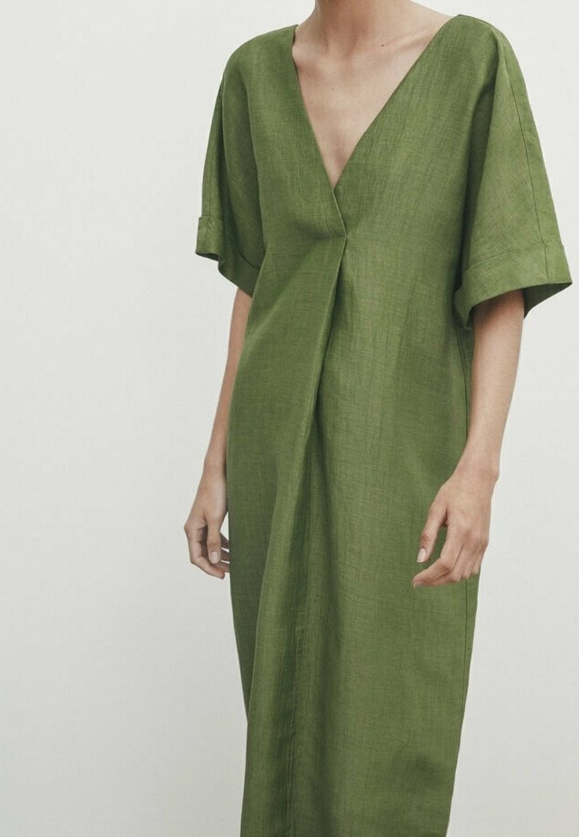 Massimo Dutti Day dress - green - (Pre-owned) - Zalando