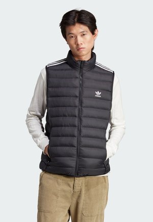 STAND UP COLLAR  - Bodywarmer - black   white