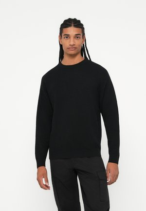 JORGREENE KNIT STRUCTURE CREW NECK - Strickpullover - black