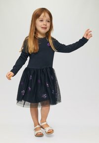 s.Oliver MIT UND PAILLETTEN - Cocktailjurk - navy