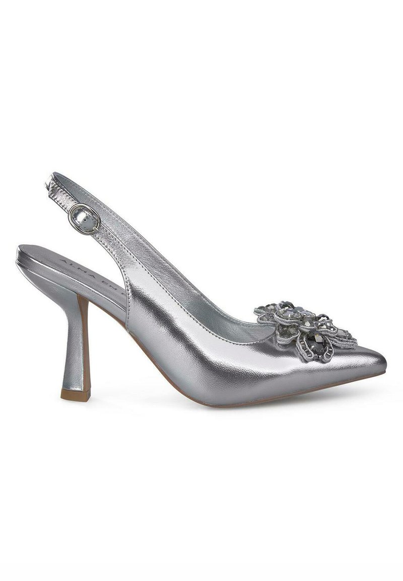 Alma en Pena Klassieke pumps zilverkleurig Alma en Pena Klassieke pumps zilverkleurig