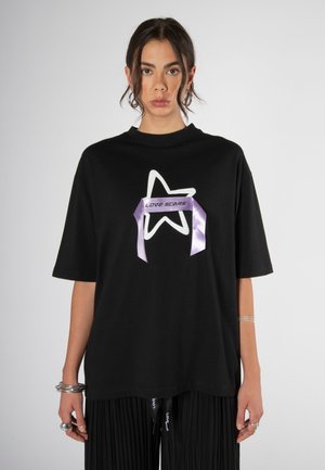 TAPED STAR TEE UNISEX - T-Shirt print - black
