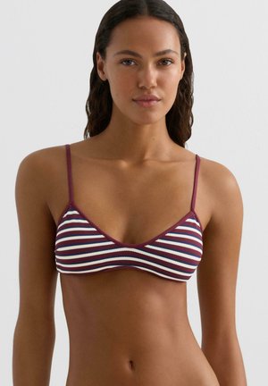 TEXTURED STRIPE - Bikinitop - dark red