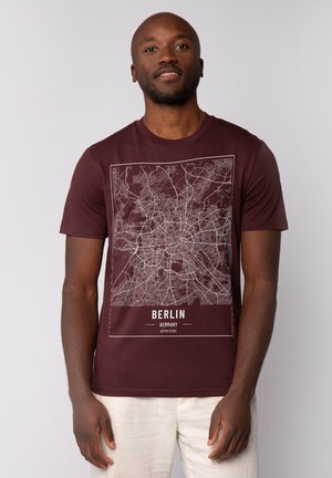 T-shirt print - red brown