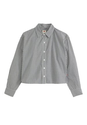 Levi's® CROPPED HARLIE HEDI MICRO GINGHAM. - Chemisier - black