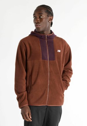 HOODED - Fleecejacke - brown