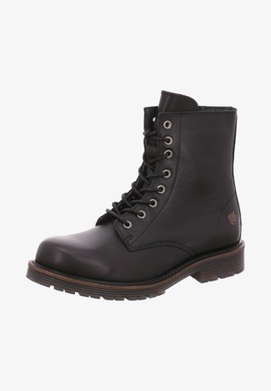 Lace-up ankle boots - schwarz