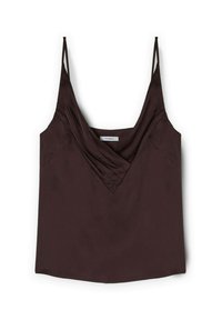 CON BORDO MORBIDO A PIEGHE - Top - marrone