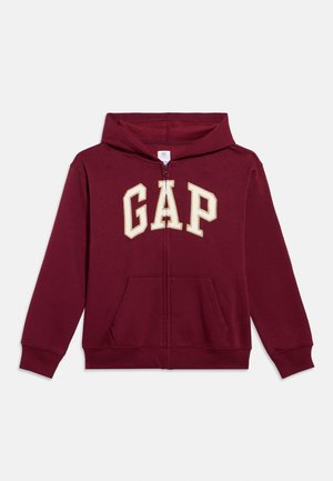 HERITAGE LOGO HOOD KIDS UNISEX - Športna jopa s kapuco na zadrgo - red delicious