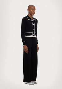 KNITID CONTRAST JACKET - Kofta - black/white