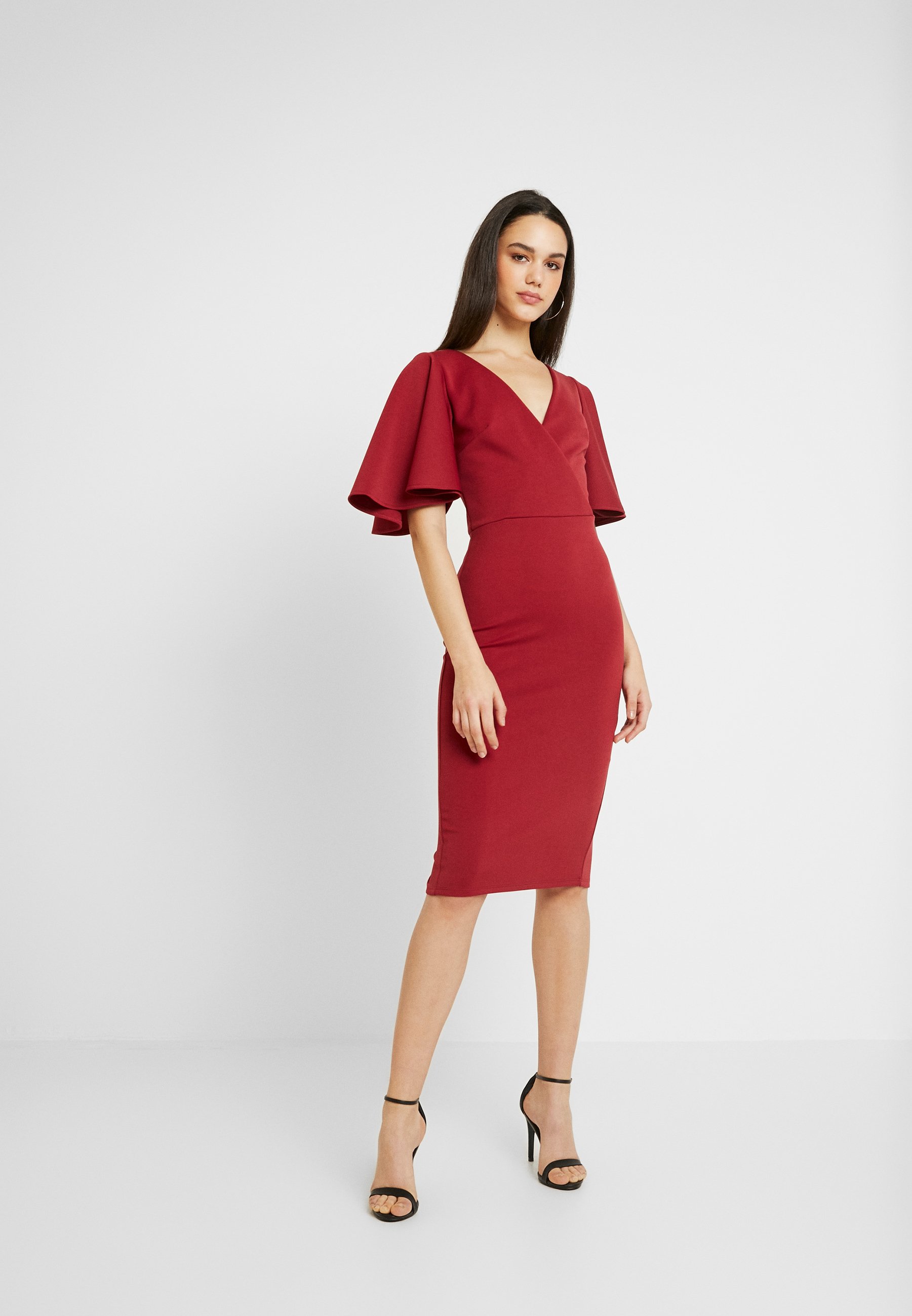 kimono sleeve midi dress uk