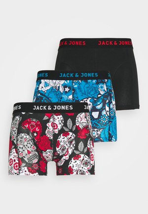 JACANTON TRUNKS 3 PACK - Shorty - black/scarlet sage