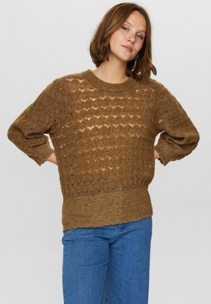 Nümph NURIETTA POINTELLE PULLOVER - Džemperis - kangaroo