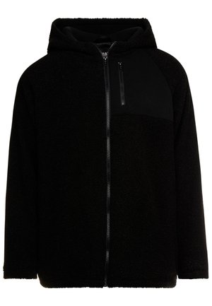 HOODED ZIP JACKET - Fleece jacket - black