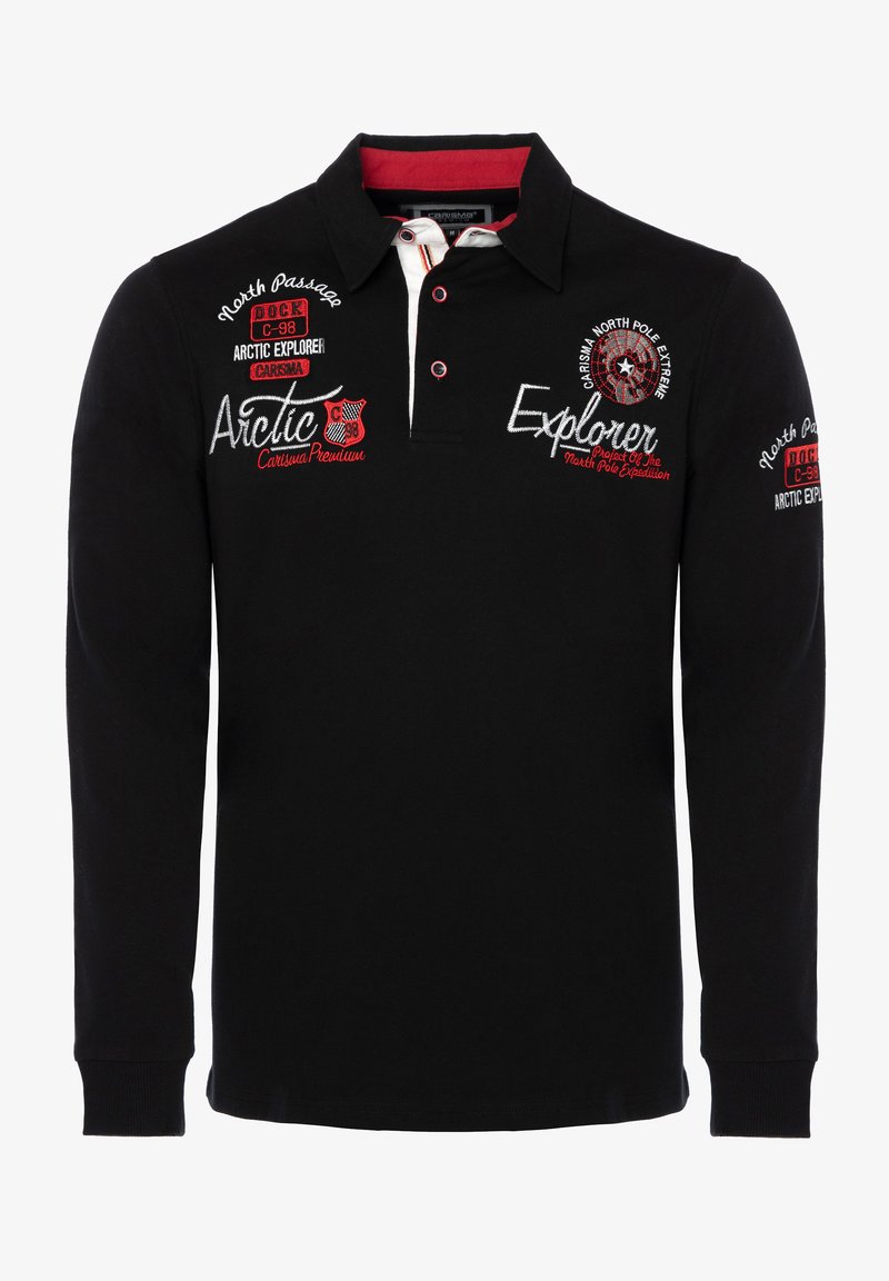 CARISMA LONGSLEEVE UND STICKEREI EXPLORER - Polo majica - schwarz