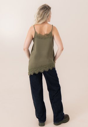 OH APRIL, TAMI SATIN TOP - Top - olive