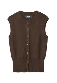 BUTTONED  - Liivi - dark brown
