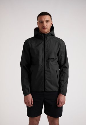 LEVITATE HOODED WATERPROOF WINDBREAKER - Windbreaker - BLACK