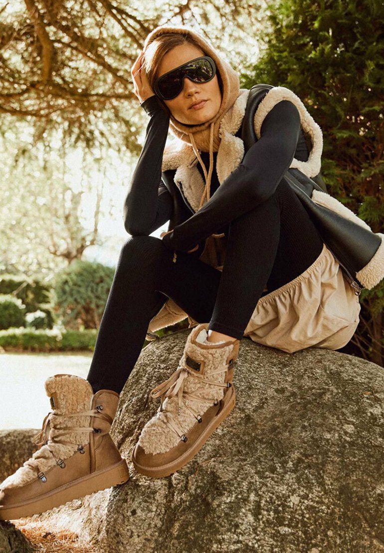 D.Franklin PLANOS - Botas para la nieve - light brown