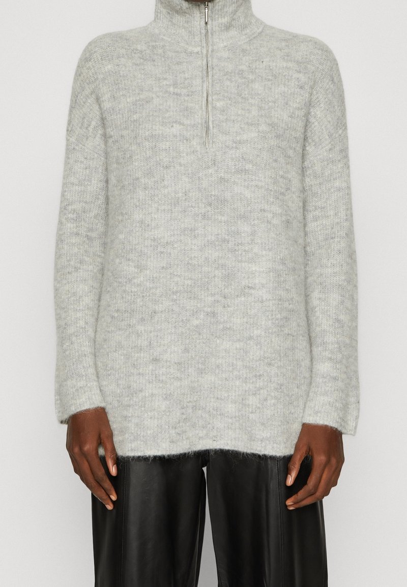Selected Femme Stickad tröja - mottled light grey