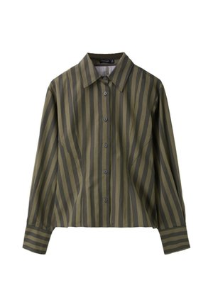 Stradivarius, STRIPED SHIRT - Chemisier - khaki