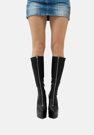 RAVEN – ELASTICIZZATI CERNIERA CENTRALE - Stivali con i tacchi - nero