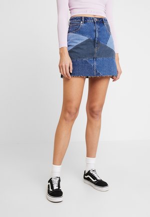 A SKIRT - Jupe trapèze - darl-blue denim