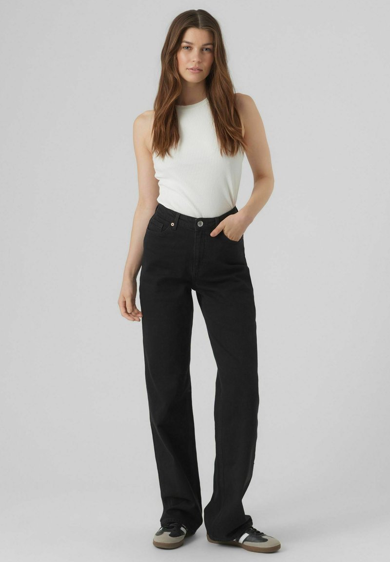 Vero Moda HIGH WAIST Wide Leg black Zalando