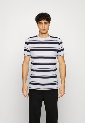 JCOLOGAN STRIPE TEE CREW NECK - T-paita - white