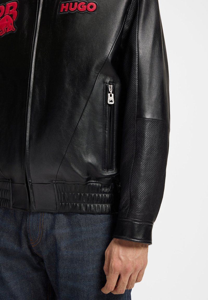 Veste En Cuir Hugo Boss 'Fearless Heart' – Taille 44 – Neuf Sans étiquette – Style Motard