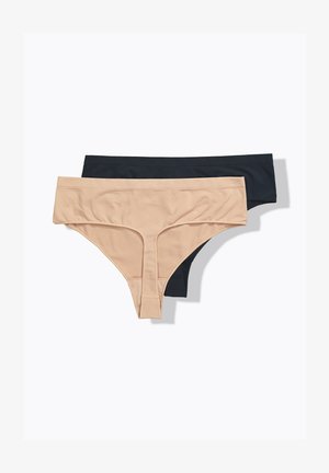 Ulla Popken, 2 PACK - Tanga - powder