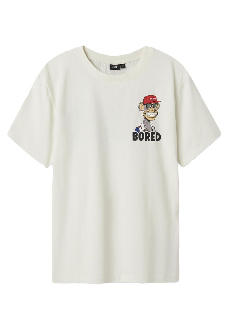 name it T-shirt print crème