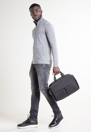 Schott, PULL ZIPPED - Cardigan - heather grey