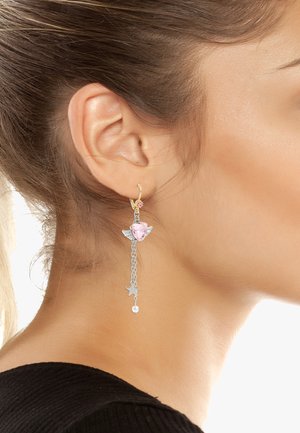 Betsey Johnson PEARL CRITTERS CAT WINGED HEART MISMATCH - Boucles d'oreilles - pink