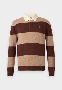 STRIPED  - Top dugih rukava - sand melange